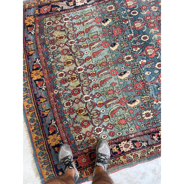 Late 19th Century NAIVE HALVI BIDJAR Mystical Energy-Filled Art Rug 5.10 x 10.3 For Sale - Image 11 of 15
