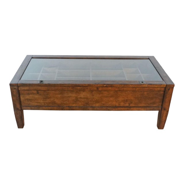 Pottery Barn Townsend Shadowbox Coffee Table Chairish