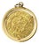 14k Gold Aztec Calendar Medallion Pendant Vintage For Sale