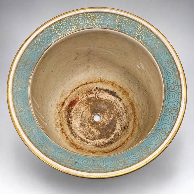 Gold 1900-1909 Japanese Satsuma Fish Bowl Planter For Sale - Image 8 of 9