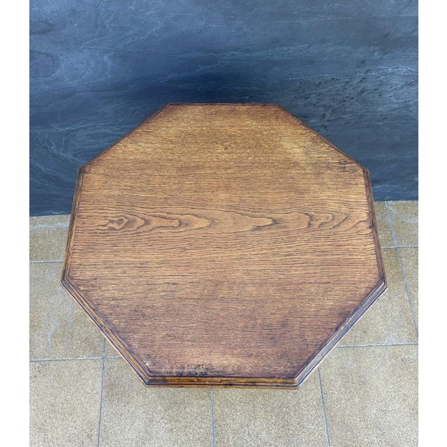 Renaissance Revival Carved Octagonal Pedestal Table, 1910 For Sale - Image 12 of 14