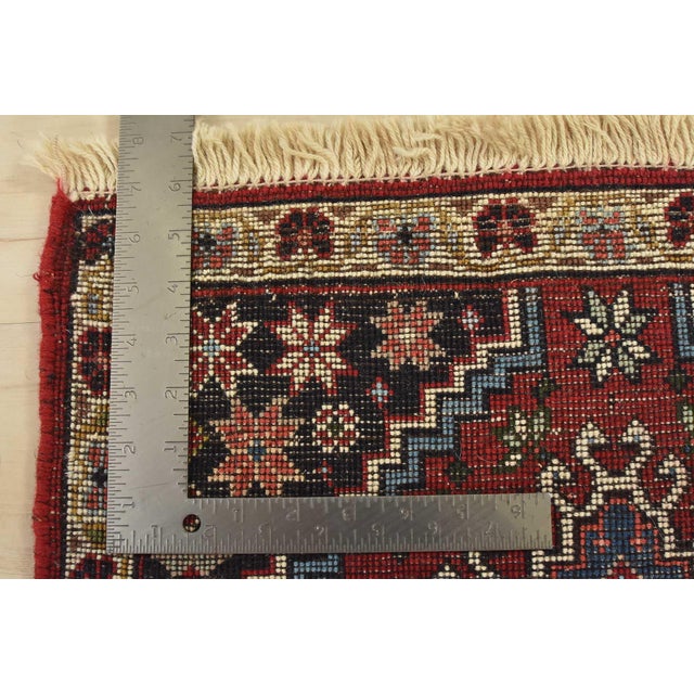 Red Yalameh Rug 1’10” X 2’5” Red Wool Vintage Tribal Hand-Knotted Oriental Carpet For Sale - Image 8 of 8