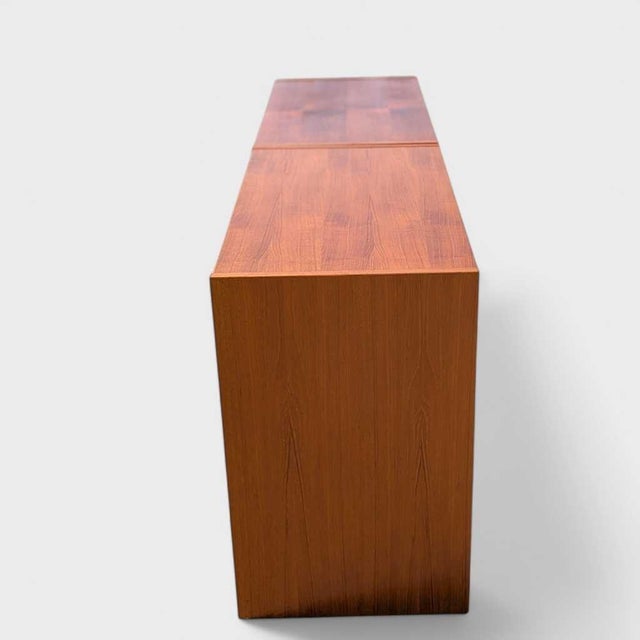 Mid-Century Modern Danish Lowboy Dresser, Two-Piece Credenza, 1960s For Sale - Image 9 of 18