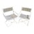 Mid 20th Century, Styled After Salterini, White Metal Director Chairs, Pair (2) For Sale