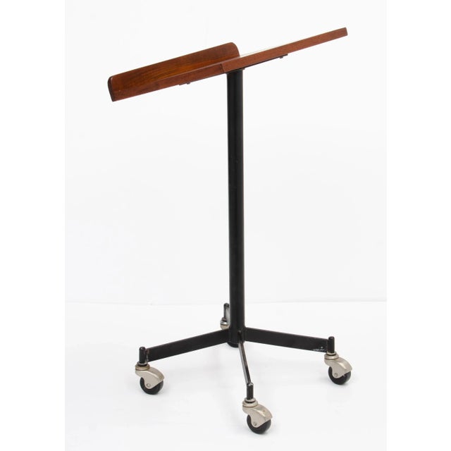 1970s 1970s Walnut Steel Mid Century Bookstand After McCobb Umanoff For Sale - Image 5 of 12