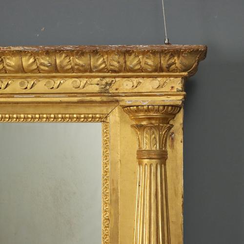 Wood Antique Restoration Carved Gilded Wood Mirror, Italy, 19th Century For Sale - Image 7 of 10