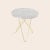 White Carrara marble and brass tall mini O table by OxDenmarq Dimensions: D 50 x H 50 cm Materials: Brass, white Carrara...