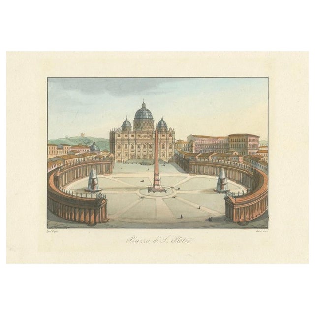 Piazza Di S. Pietro, 1840s, Paper For Sale - Image 9 of 9