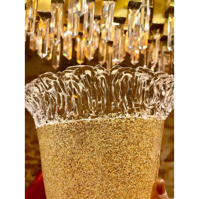 Toso Wall Lights in Gold Glass, 1980, Set of 2 For Sale - Image 6 of 14