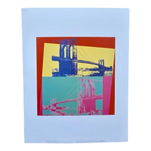 2004 Andy Warhol Foundation "Brooklyn Bridge - 1983" Vintage Pop Art Offset Lithograph