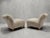 Mid 20th Century Mid Century Modern Swedish Scroll Back Slipper Chairs Newly Reupholstered in Natural Sheep-Wool - Pair For Sale - Image 5 of 7