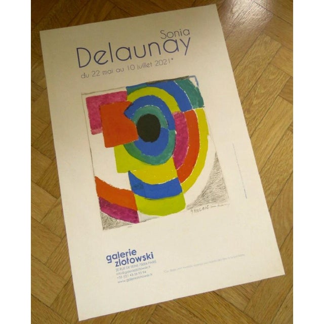 Paper Sonia Delaunay, Original Exhibition Poster, Zlotowski Gallery, Paris, 2021, Print For Sale - Image 7 of 8