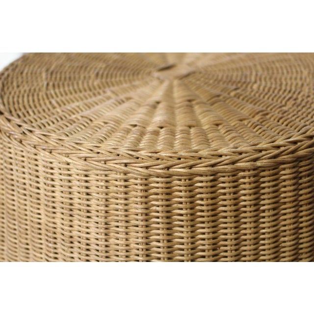 1990s 1990s Pair of Matching Wicker Ghost Side Tables For Sale - Image 5 of 11
