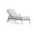 Brown Jordan Calcutta Adjustable Chaise Lounge in Harbor with Peal Green Stripe and Artic Welt Cushions For Sale