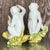 Vintage Boho Italian Glazed Ceramic Monkeys - Set of 2 For Sale - Image 4 of 8