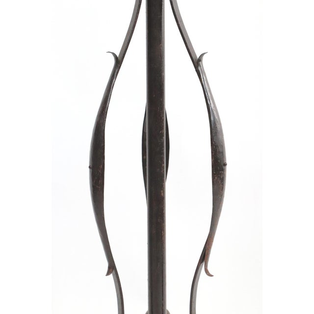 Metal Early 20th Century Art Nouveau Kerosene Floor Lamp For Sale - Image 7 of 10