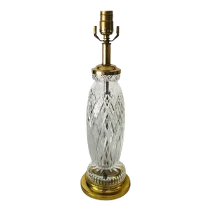 Vintage Royal Brierley Crystal & Solid Brass Table Lamp