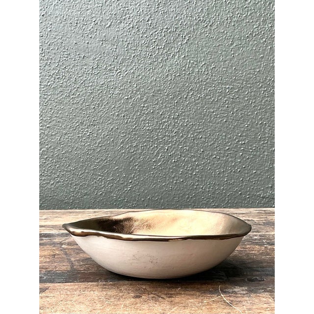 Early 21st Century Vintage Original Slab Built Studio Pottery Bowl For Sale - Image 5 of 12