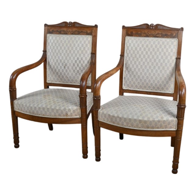 Empire Armchairs, Early 19th Century, Set of 2 For Sale