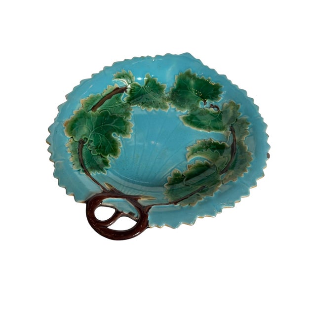 Majolica Tray For Sale - Image 4 of 5
