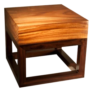 Andrianna Shamaris Minimalist Suar Wood Side Table