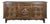 Low Sideboard with Three Doors in Carved Oak on Ball Feet For Sale