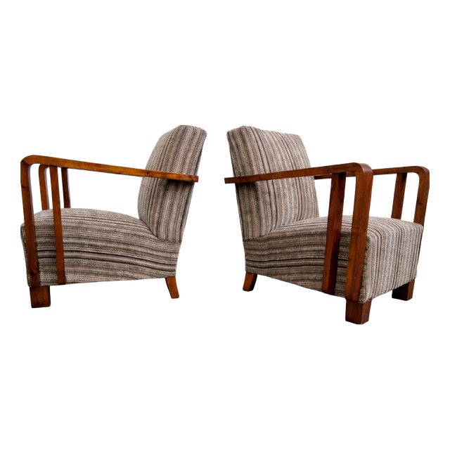 Art Deco Armchairs from Ferenc Fürst, Budapest, 1934, Set of 2 For Sale