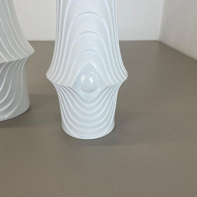 Op Art Porcelain Vases by Royal Bavaria KPM, Germany, 1970s, Set of 2 For Sale - Image 9 of 18