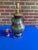 Antique Japanese Champleve Enameled Vase Foo Dog Handles Lamp w/ Lucite Base in good estate condition. There is some wear...