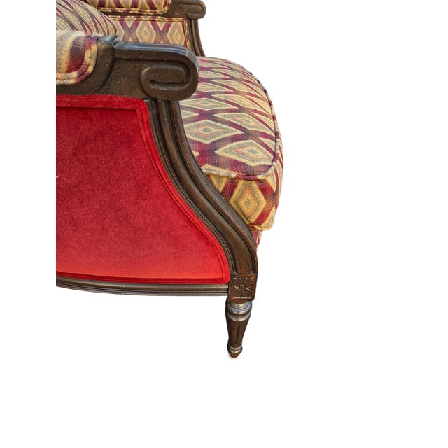 1990s Ethan Allen Custom Suzette Bergere Lounge Chair French Living Room Armchair For Sale - Image 13 of 14