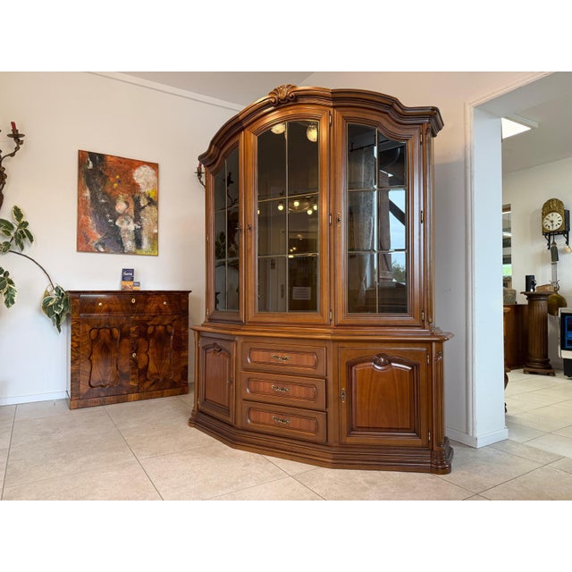 Baroque Baroque Style Display Cabinet in Beechwood, 1980s For Sale - Image 3 of 9
