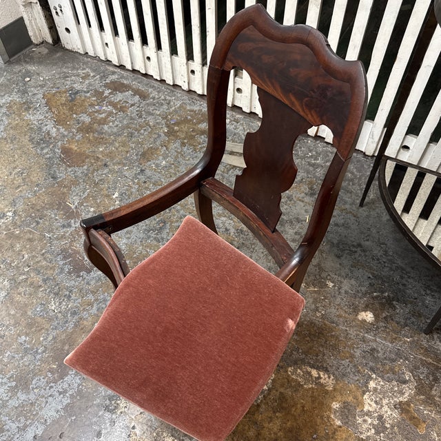 Victorian Flame Mahogany Side Chair, Vintage For Sale - Image 12 of 12