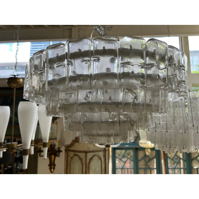 Metal Vintage Murano Glass Chandelier by Carlo Nason for Mazzega For Sale - Image 7 of 11