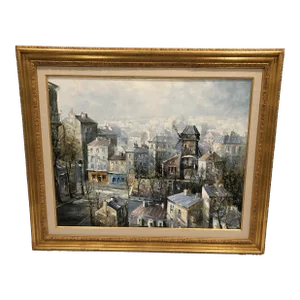 Lucien Delarue Original Painting Titled Le Moulin De La Galette