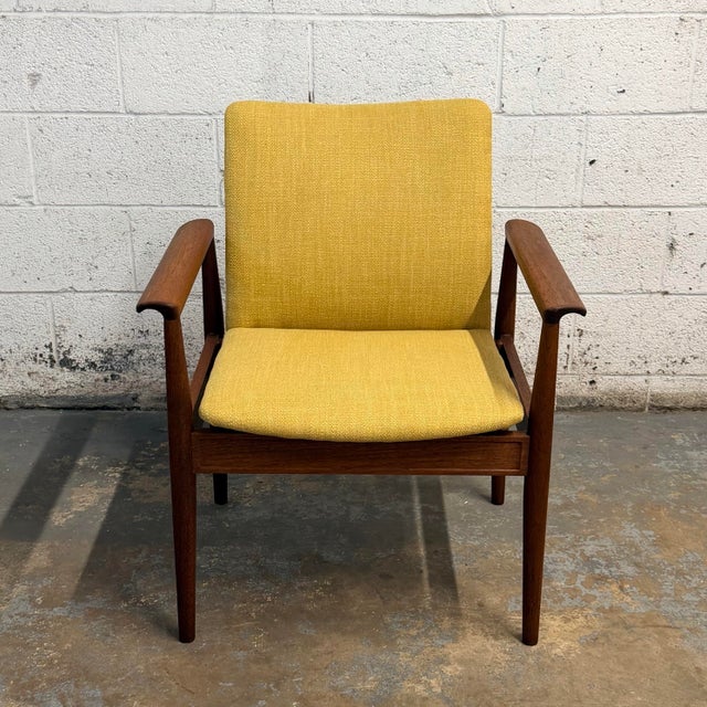 Finn Juhl Model 209 Diplomat Solid Teak Arm Chairs France & Daverkosen, Danish Mid Century Modern - A Pair For Sale - Image 9 of 12