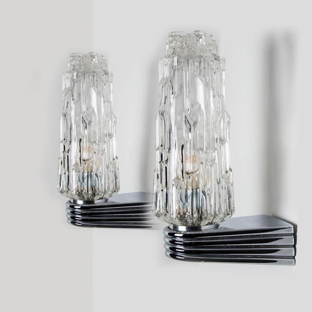Vintage Chrome and Clear Glass Sconce, 1960 For Sale - Image 11 of 18