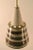 Interesting diminutive ceramic pendant fixture, probably California made, in the Danish Modern style. Textured glaze on...