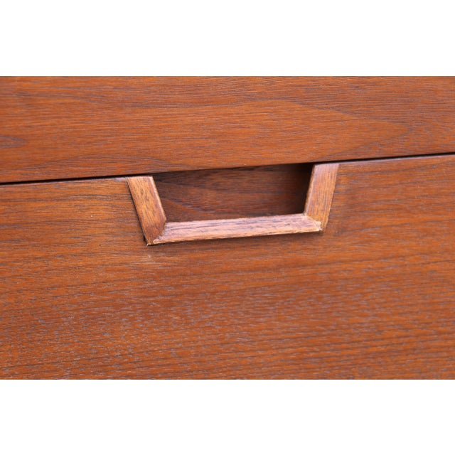 John Stuart for Mt. Airy “Janus Collection” Mid-Century Walnut Highboy Dresser, C. 1970s For Sale - Image 15 of 18