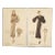 1937 Set of 2-French Art Deco Fashion Croquis For Sale