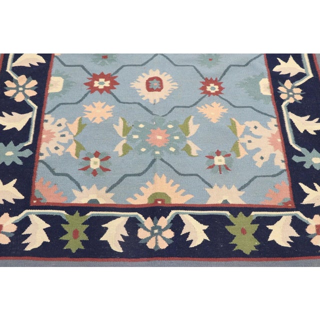 Vintage Romanian Floral Kilim Rug, 03'11 X 05'10 For Sale - Image 4 of 9