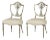 Contemporary Antique Style Shield Back Dining Side Chairs - Set of 2 For Sale