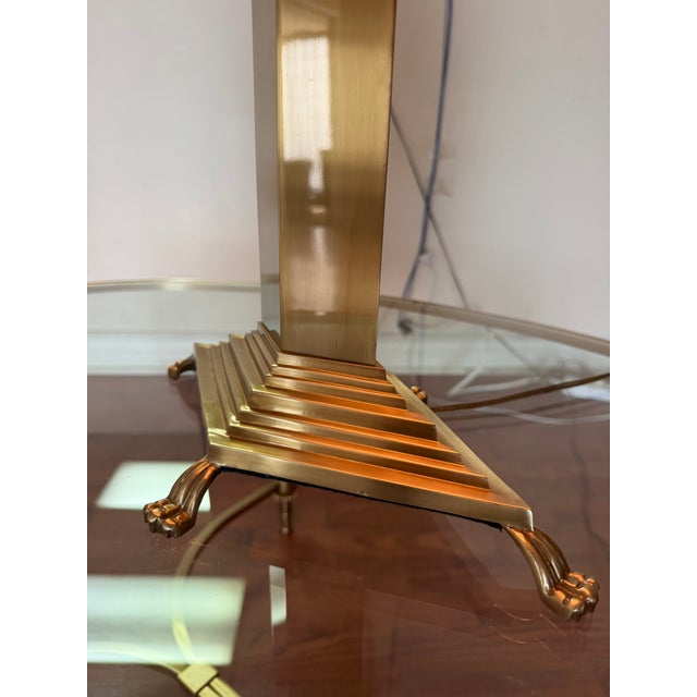 Neoclassical Solid Brass Table Lamp For Sale In New York - Image 6 of 6