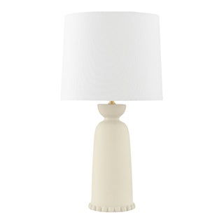 Mitzi Rhea 1-Light Table Lamp, Aged Brass/Ceramic Antique Ivory For Sale
