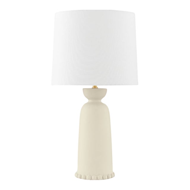 Mitzi Rhea 1-Light Table Lamp, Aged Brass/Ceramic Antique Ivory For Sale