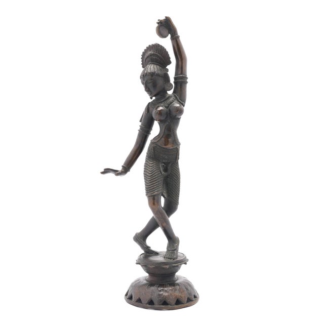 Pair of Cast Bronze Tamil Nadu Panchaloha Figures of Shiva and Parvati, 1800's For Sale In Chicago - Image 6 of 7