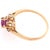 Modern 14 Karat Yellow Gold Contemporary Ruby Ring With Diamond Accents For Sale - Image 3 of 6