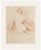 Early 1900's Antique French Academic Drawing of Woman Seated in Sepia Charcoal on Paper With Mat, Signed by Artist For Sale