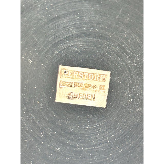 Metal Vintage Swedish Silver Ship Coasters – Lerstorp Black Bakelite/Isolite Scandinavian Barware - Set of 6 For Sale - Image 7 of 9