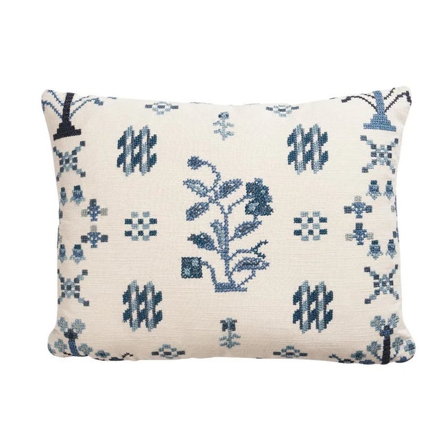 This pillow features Fairview Cross Stitch Embroidery with a Knife Edge finish. Fairview Cross Stitch Embroidery is a...