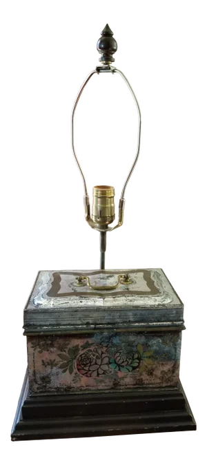 Vintage American Tole Box Lamp